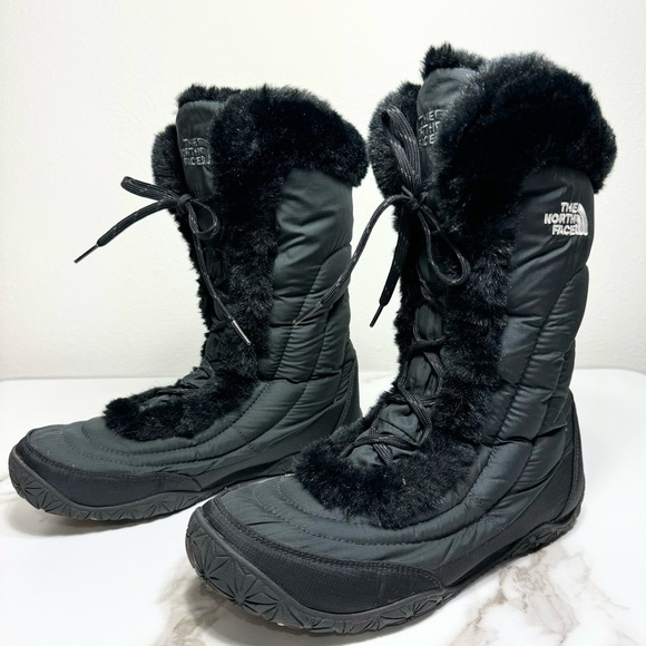 The North Face Nuptse Fur IV Cozy Goose Down Insulated Water Resistant Boots 9.5 - Picture 2 of 15